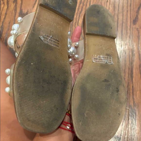 Steve Madden Pearl Embellished Sandals in Tan - Picture 4 of 4